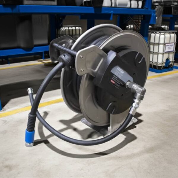 Hytek Stainless Steel Hose Reel for AdBlue – 10m x 16mm Hose | 1" F End Fittings